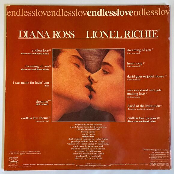 Endless Love Original Motion Picture Soundtrack USED BUT NICE Brooke Shields '81 - Picture 4 of 8